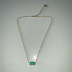 Elisa Gold Pendant Necklace in London Blue